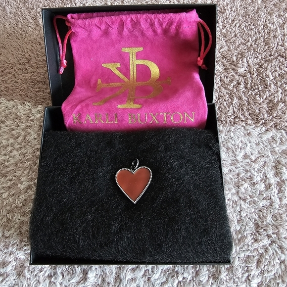 NWOT Karli Buxton Heart with Crystals - Picture 1 of 5